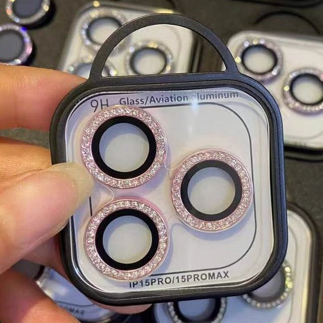 Diamant Kamera Schutz Film für iPhone 14 15 Plus 15 Pro Max und iPhone 13 14 Pro 15 Pro Objektiv Schutz Glas Rückseiten Abdeckung transparent - Bild 1