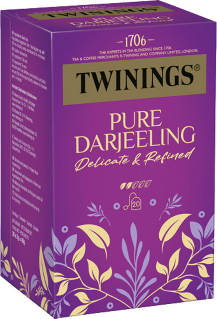 Twinings Pure Darjeeling, Schwarztee, Teebeutel, 20 Stück, 40g - Bild 1