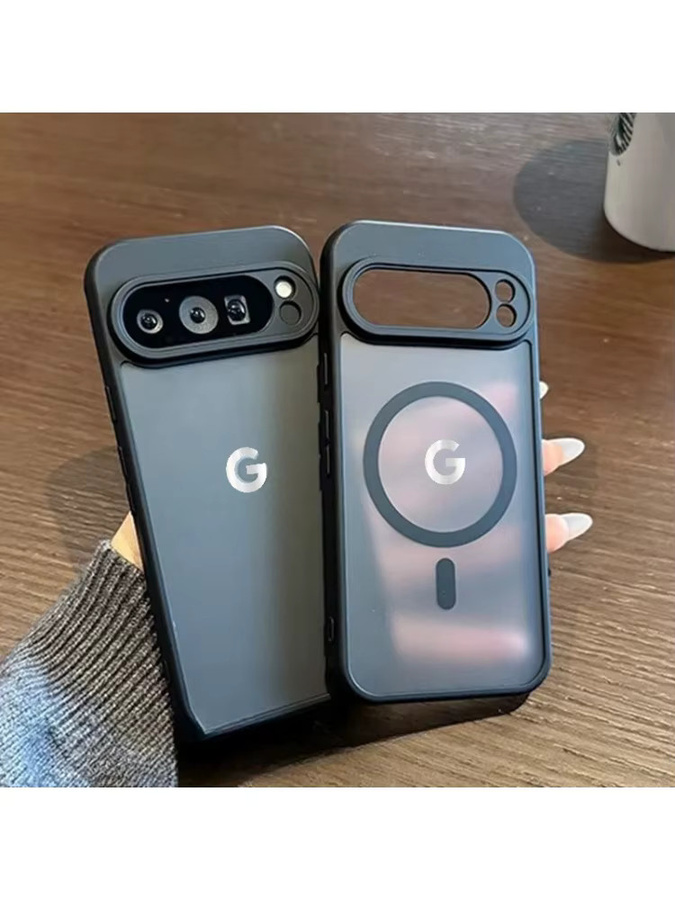 Simlple Skin Feel Frosted Slim Case für Google Pixel 10A 9 Pro XL 8 7 6 A Pro in Schwarz mit Magnetic Charge und Anti-Drop Airbag Buffer - Bild 2