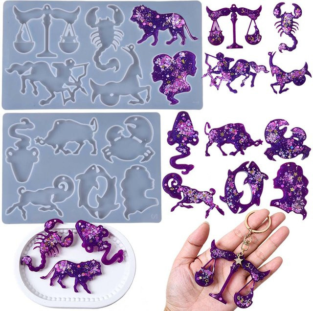 UDOCOOL Ohrringe Silikon Form, 3D Tier Konstellation, DIY für Epoxidharz - Bild 1