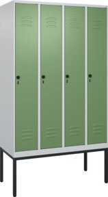 C+P Spind Classic PLUS Garderobenschrank mit 4 Abteilen, Gestell aus Stahl, H x B x T: 212 x 120 x 50 cm - Bild 1