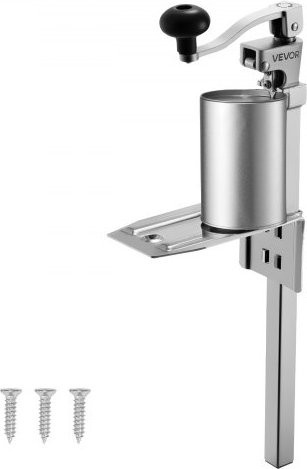 VEVOR kommerzieller Tischdosenöffner aus Gusseisen mit Edelstahlklinge, höhenverstellbarer manueller Dosenöffner für Konserven bis 30 cm Höhe, Farbe: Silber - Bild 1