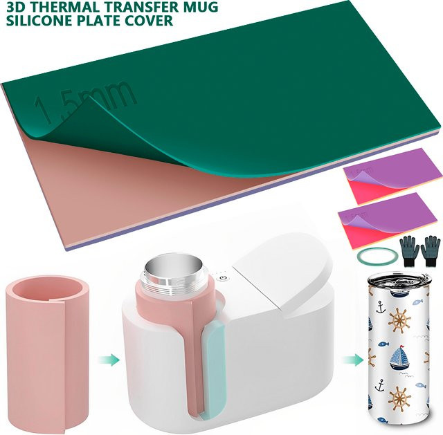 3 Stück flexible Silikon-Tassenverpackungen für thermische Sublimationsmaschinen und Gläser - Bild 1