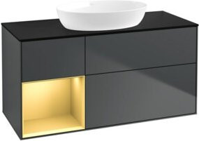 V&B Waschtischunterschrank Finion in Blau und Schwarz, lackiert, Breite: 120 cm, Tiefe: 50,1 cm, Höhe: 50,1 cm - Bild 1