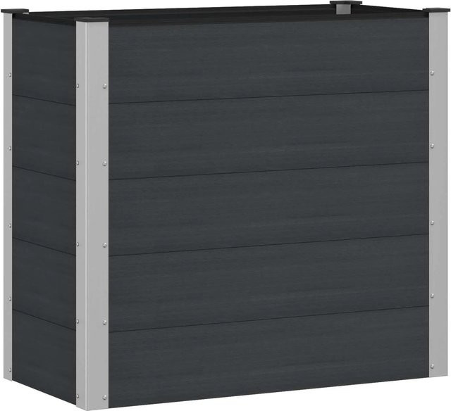 vidaXL Hochbeet aus WPC und Aluminium in Schwarz und Anthrazit, B/T/H: 100 x 50 x 91 cm - Bild 1