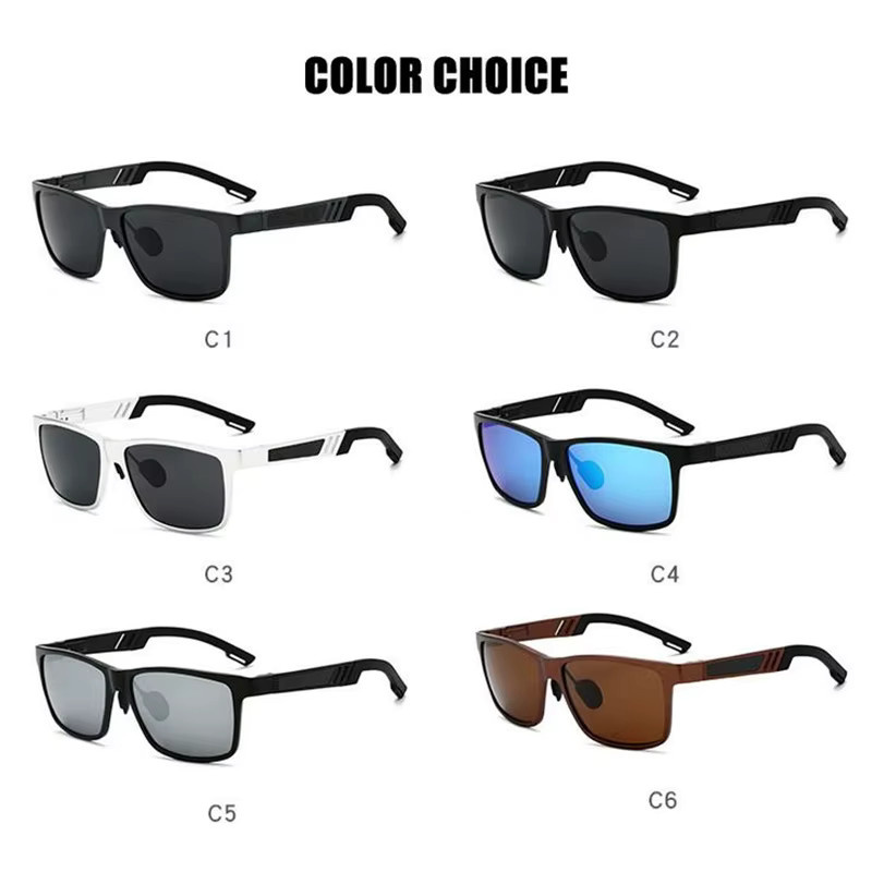 Sonnenbrille Aviator, Aluminium, Vollrand, Schwarz, Herren - Bild 4