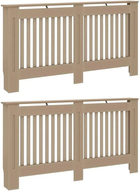 vidaXL Heizkörperabdeckung 2er Set Natur mit vertikalem Latten-Design, B/T/H: 152 x 19 x 81,5 cm - Bild 1