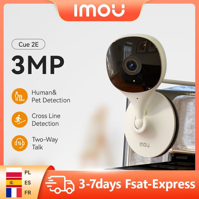 IMOU Cue 2E 3MP WLAN-Kamera in Weiß mit Menschenerkennung, intelligenter Nachtsicht und App-Steuerung für Innenräume - Bild 1