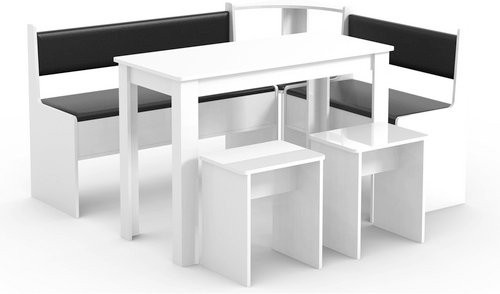 VCM Eckbank ESAL in Weiss mit modernem Design, B/H/T: 153 x 80 x 153 cm - Bild 1