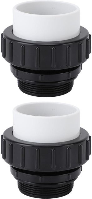 Pentair Hochtemperatur-Verschraubung Adapter aus PVC für Poolpumpen, 2 Zoll Außengewinde, Schwarz, 2 Stück - Bild 1