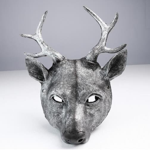 Happy Camp Hirsch Maske 3D, Tier Maske, grau, Schaumstoff - Bild 1