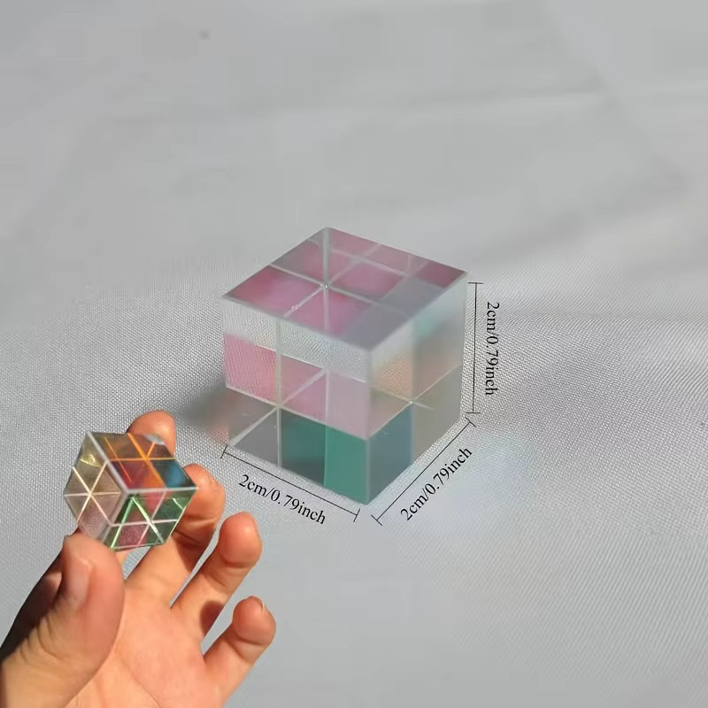 Zweifarbiger X-Cube aus optischem Glas, RGB-Kombinationsstrahlteilerprisma, Bunt / Mehrfarbig - Bild 2