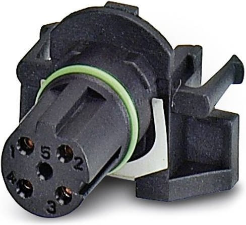 Phoenix Contact 1551480 Sensor-Aktor-Einbausteckverbinder M12 Buchse, 4 Polzahl, Schwarz - Bild 1