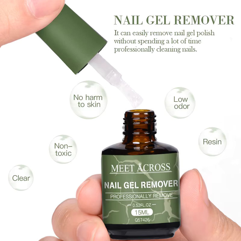 MEET ACROSS Nagellackentferner-Set für Maniküre und Pediküre, Unisex - Bild 3