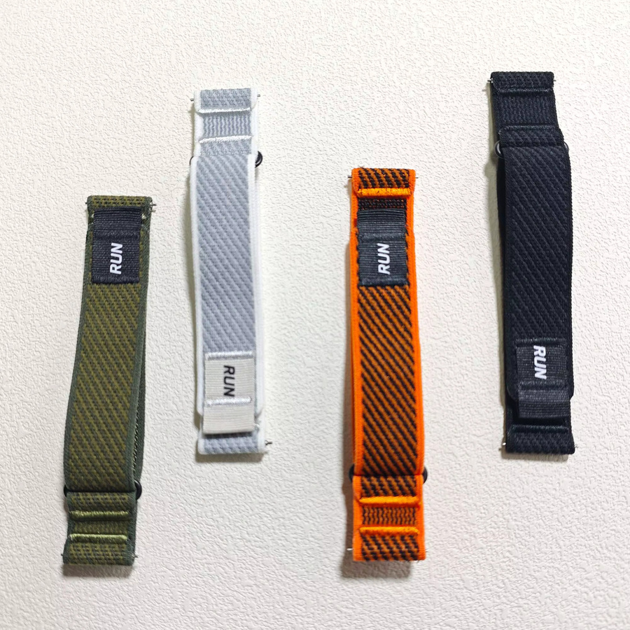 Runcool Uhrenarmband Nylon, Klettverschluss, Schwarz, Unisex - Bild 1