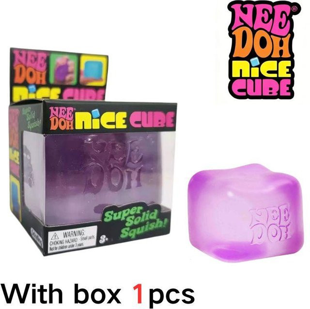 Schylling NeeDoh Nice Cube, Stressabbau Sensorisches Spielzeug, Squishy - Bild 1