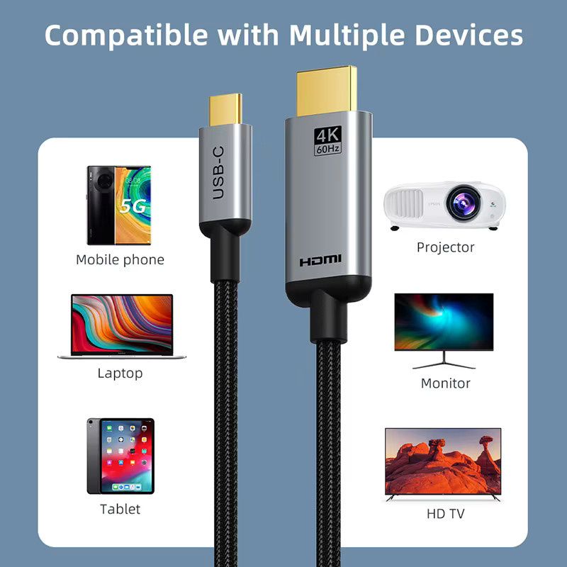 CABLETIME Thunderbolt 3 Video-Adapter USB-C auf HDMI für 4K 60Hz mit MacBook, Samsung und iPhone - Bild 6