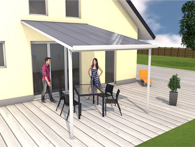 Gutta Terrassenüberdachung Lean-to in Weiß, B: 306 cm, T: 406 cm - Bild 1