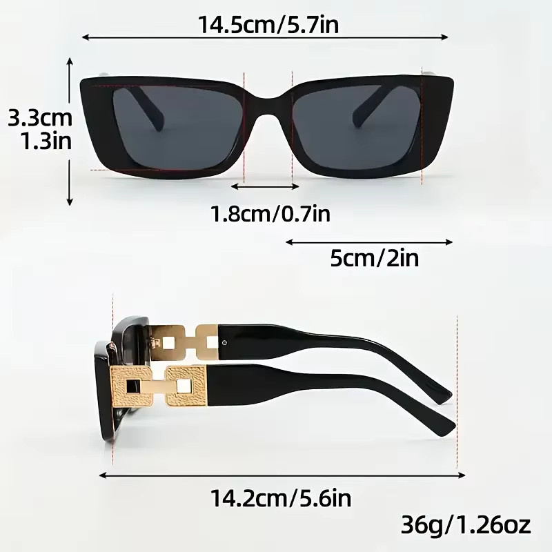 CAIPAI Sonnenbrille Cat Eye, Vollrand, Kunststoff, Damen, Schwarz, Beige - Bild 4