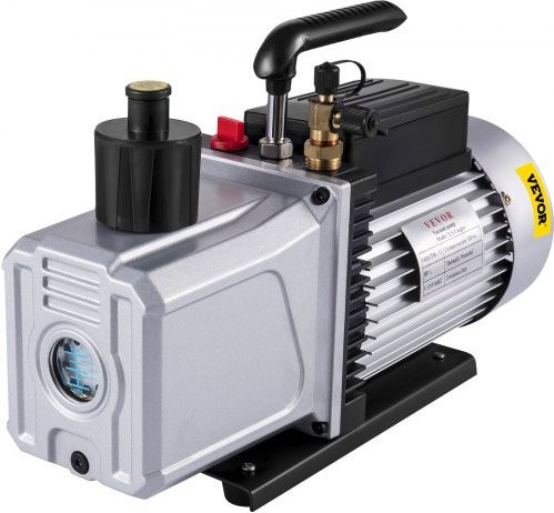 VEVOR Einstufige Vakuumpumpe in Silber mit 340 l/min (12 CFM) und 1/4 Zoll Einlassport - Bild 1