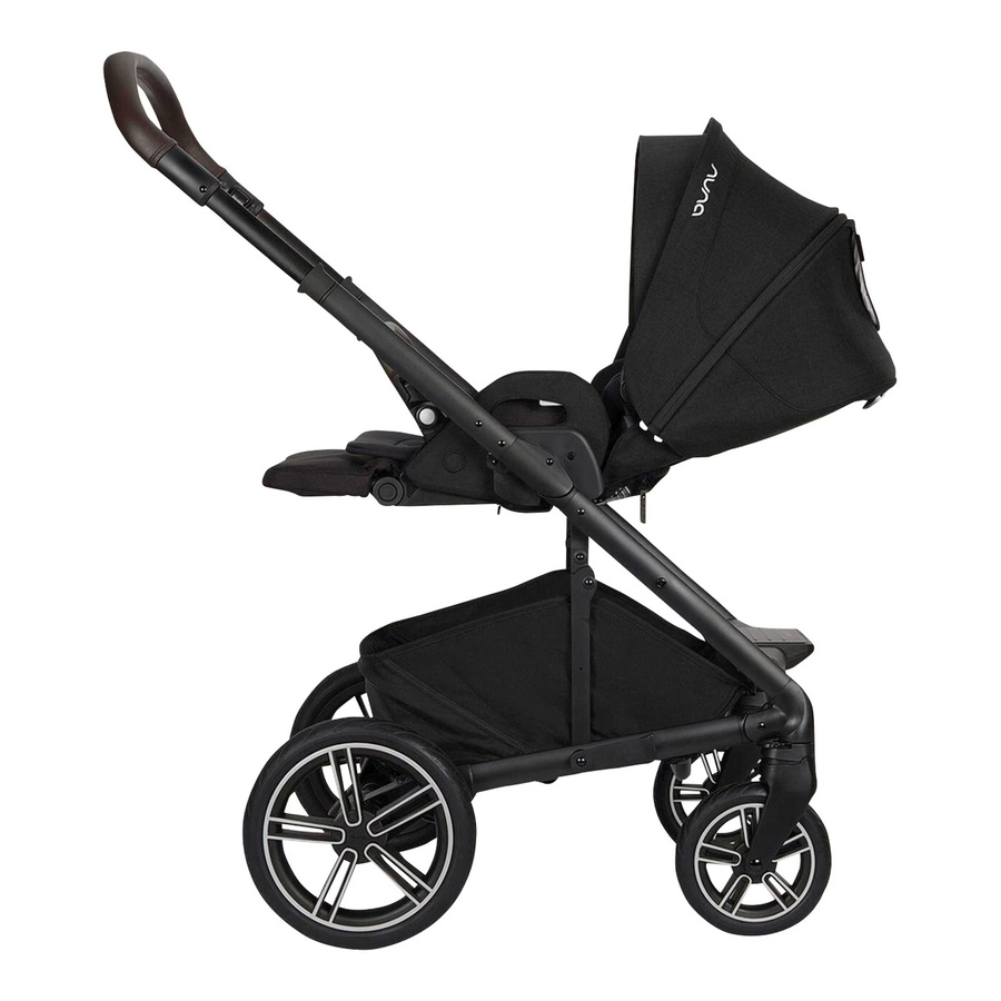 Nuna Kinderwagen MIXX next Kombikinderwagen in Schwarz mit Schwenkrädern und Regenschutz - Bild 2