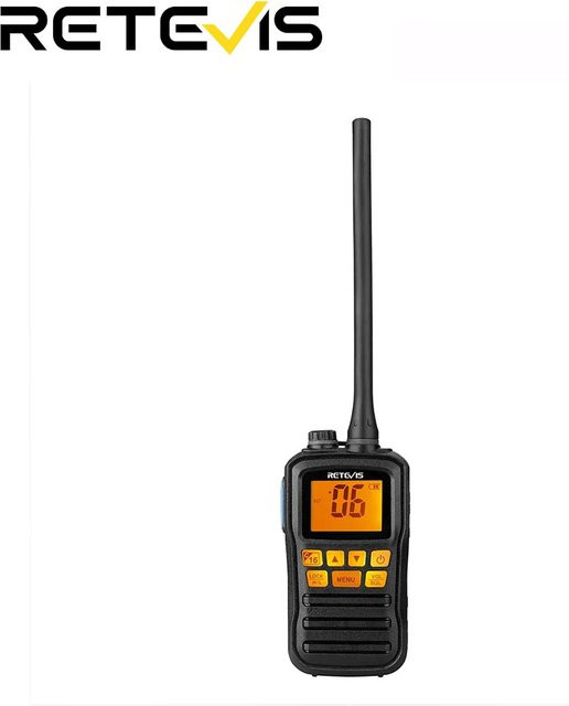 Retevis RM01 VHF Marine Funkgerät IP67 wasserdichtes Handheld Walkie Talkie in Schwarz - Bild 1