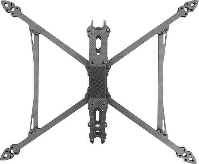 Foxhound MARK V2 HType FPV Drohnenrahmen-Kit aus 3K Kohlefaser in Schwarz für Freestyle Racing - Bild 1