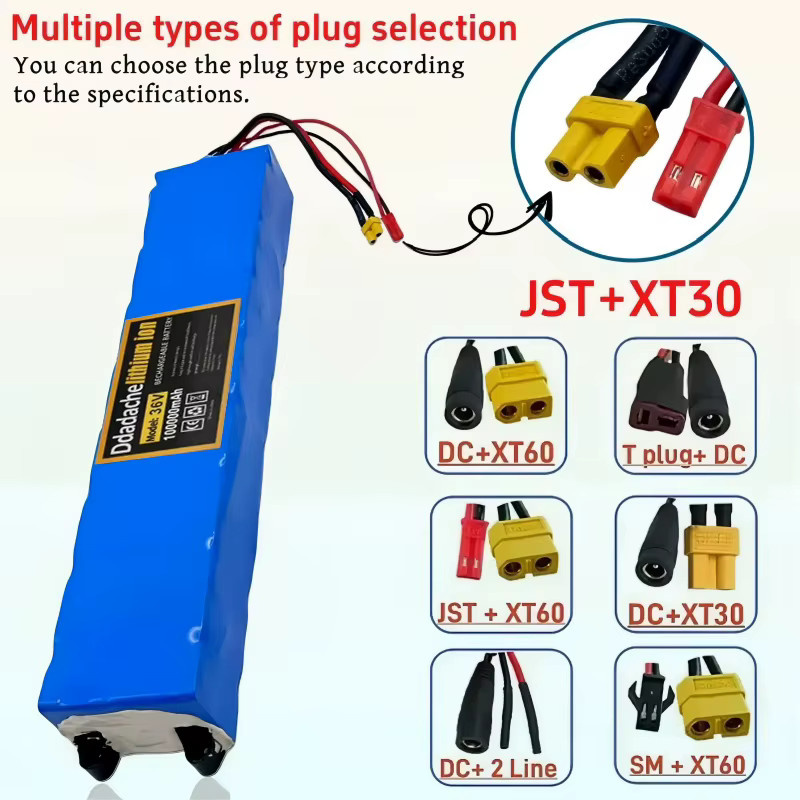 10S3P 36V 100000mAh Elektroroller-Akku aus 18650 Lithium-Ionen-Zellen für M365 in Blau - Bild 2