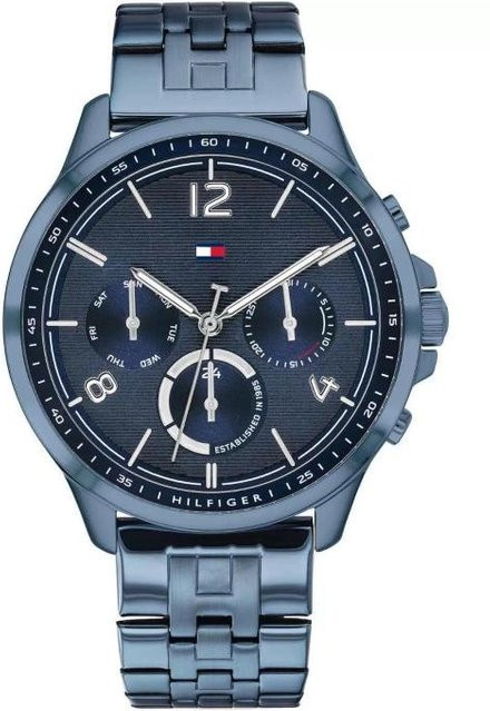 Tommy Hilfiger Damenuhr, Quarz, Edelstahl, Blau, Schwarz, Rund - Bild 1