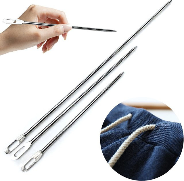Elastische Gummibänder aus Metall in Silber als Nähzubehör und DIY-Werkzeug für Schleifen und Kordeln - Bild 1