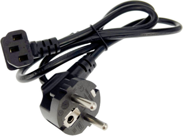 Fengyidz Abgewinkeltes C13 Computer EU Stromkabel mit Typ F Adapterstecker auf IEC C13, Schwarz, 1 m - Bild 1
