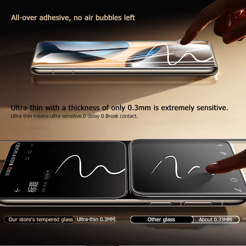 3er-Set gehärtetes Glas als Displayschutz für Realme GT 7T, transparent, Fingerabdruck-Entsperrung kompatibel - Bild 5