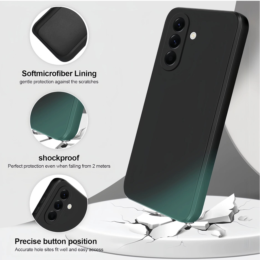 Samsung Galaxy A17 A07 A56 A36 A26 A16 A55 A35 A15 Schutzhülle aus Silikon in Schwarz - Bild 2