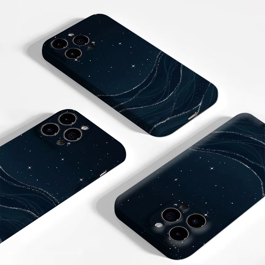 Robuste Sternenhimmel Handyhülle mit Magnetfunktion für iPhone 17 16 15 14 13 Pro Max Plus in Blau von Potdemiel - Bild 3