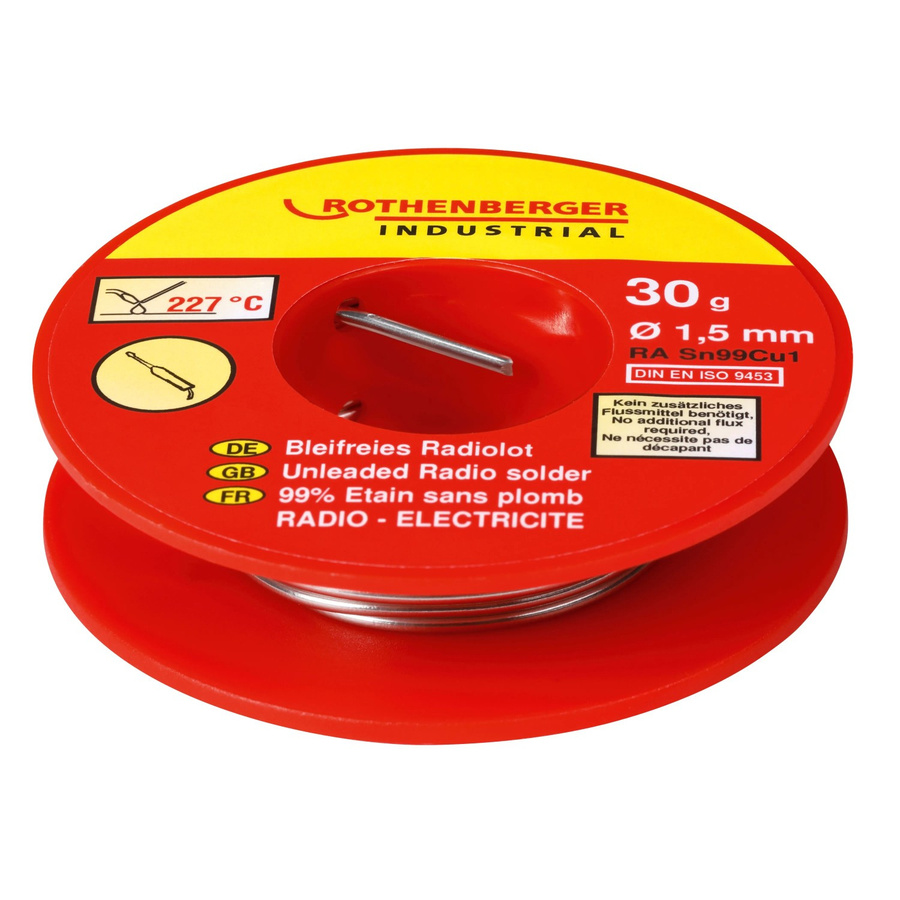 Rothenberger Industrial Bleifreies Radiolot Silber und Rot 30g - Bild 2