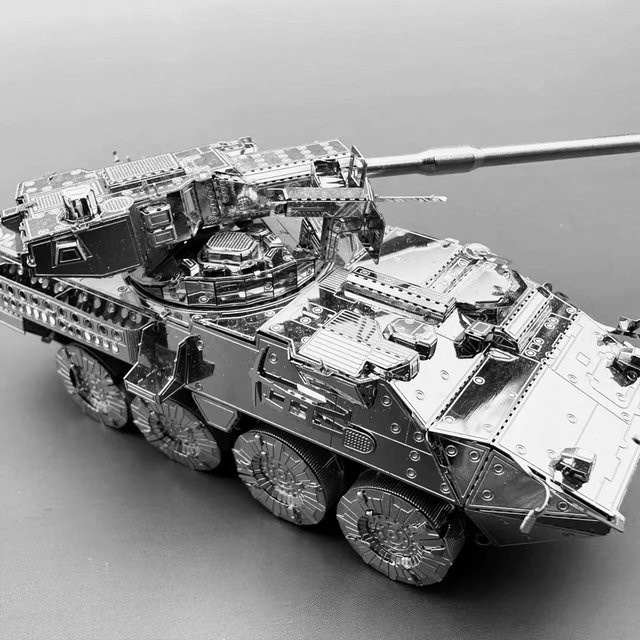METAL OCEAN Stryker Panzerfahrzeug, Panzer Montagemodell, DIY 3D Laser Cut Modell Puzzle - Bild 1