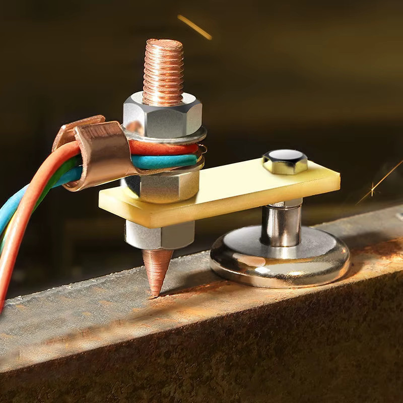 Magnetische Schweißunterstützung als automatisches Karosserie-Spotter-Werkzeug für elektrisches Schweißen mit Erdungsklemme und Spotter-Anschluss - Bild 4