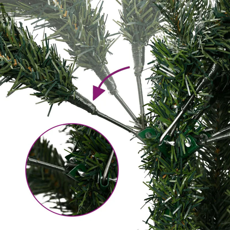 Vidaxl Künstliche Tanne Grün mit Metallständer für Weihnachten, Höhe: 210 cm - Bild 3