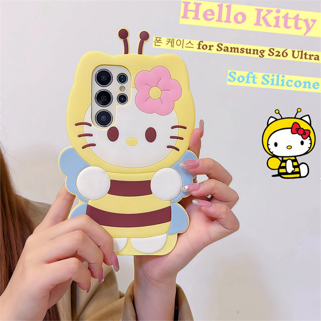 Sanrio Hello Kitty Biene Schutzhülle für Samsung Galaxy S26 Ultra S25 S24 S23 S22 Plus FE A57 A37 A56 A36 A55 in Multicolour - Bild 1