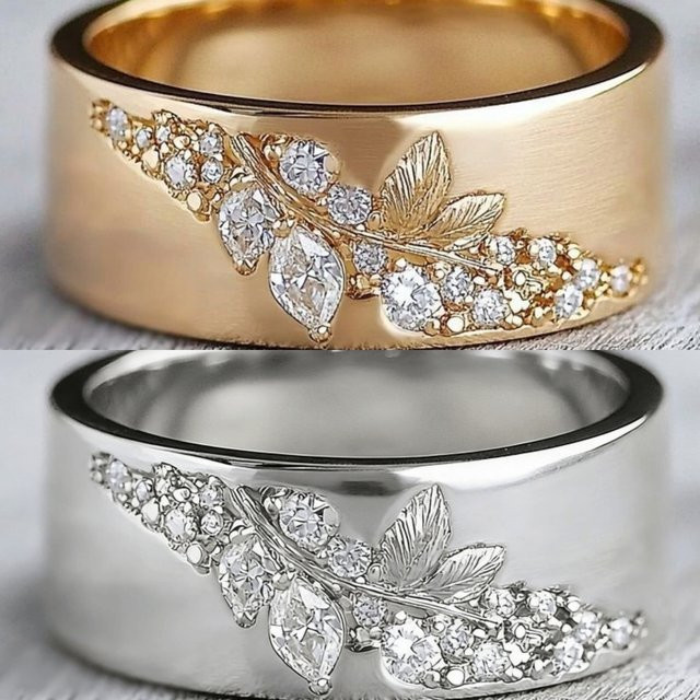YoYo Ring, Gold, Messing, Zirkonia, Damen - Bild 1