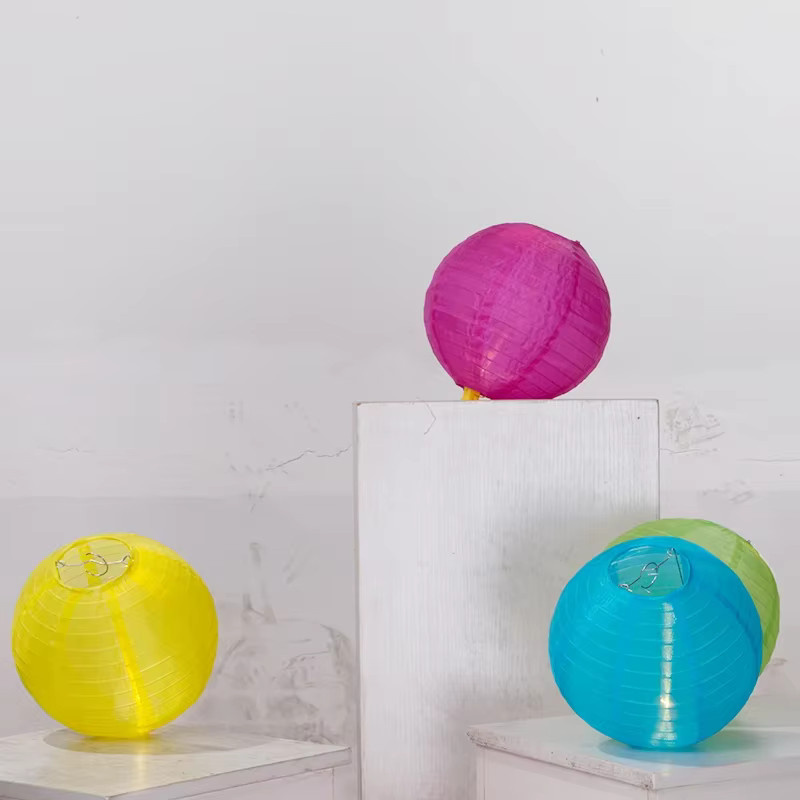 Merylover Chinesischer Papier Ball Lampion in Rot und Orange zur Dekoration für Hochzeit und Party, Durchmesser: 40 cm - Bild 2