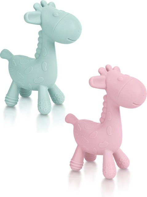 2er-Set TYRY.HU Silikon Beißringe für Babys in Hirschform, Mehrfarbig - Bild 1