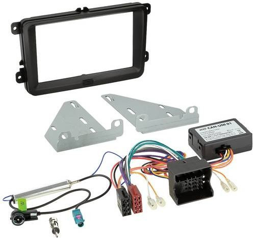 ACV 621320-30-01 Autoradio Einbaublende DoppelDIN in Schwarz passend für Seat, Skoda und Volkswagen - Bild 1