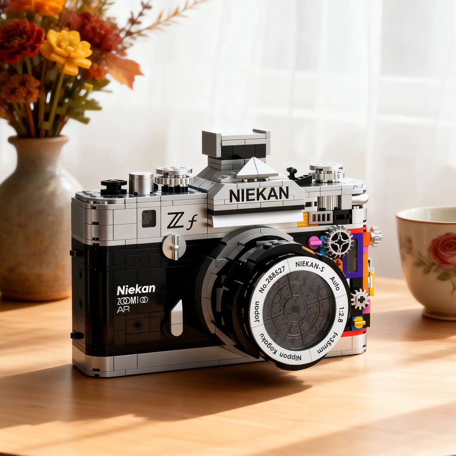 FUNXINEE Technisches Retro-Kamera-Bausteinmodell, 865 Teile - Bild 5