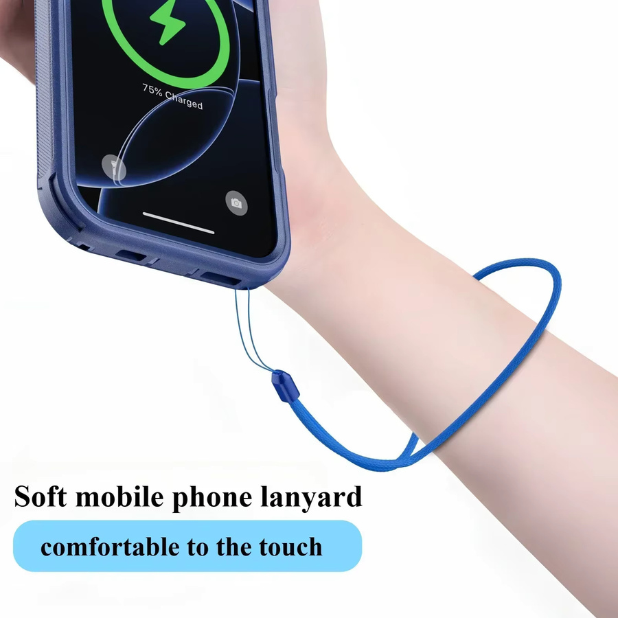 OTT Armor Magnetische Hülle für iPhone 16 15 14 Plus Pro Max mit Kameraobjektivhalter und kabellosem Laden in Rot und Blau - Bild 1