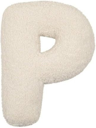Alphabet-Kissen Buchstabe A in Weiß aus Plüschstoff für Sofa und Bett - Bild 1
