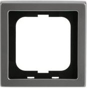 Busch-Jaeger 1-fach Rahmen aus Edelstahl in Silber, B/H: 80 x 80 mm, Tiefe: 11 mm - Bild 1