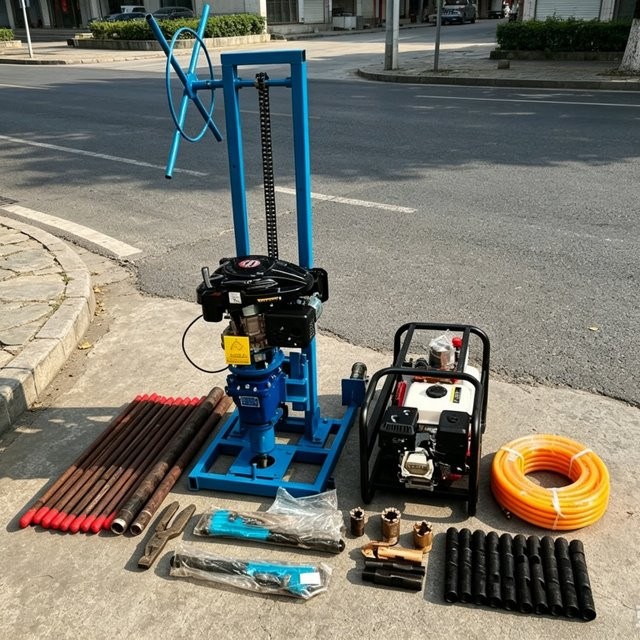 Relied Professionelle Brunnenbohranlage in Blau, Maßgefertigte und Tragbare Mini Brunnenbohrmaschine mit EU-Zertifizierung - Bild 1