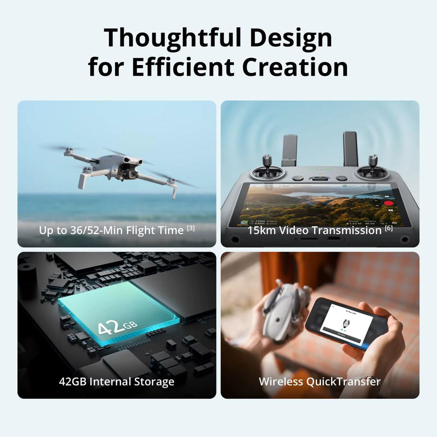 DJI Lito X1 Faltbare Leichtgewichts-4K-Drohne mit Hinderniserkennung, ActiveTrack und 1/1,3 Zoll Sensor - Bild 2