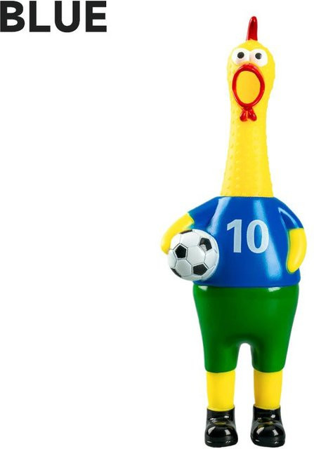 Quietsche-Hähnchen-Spielzeug, Fußballtrikot, blau - Bild 1